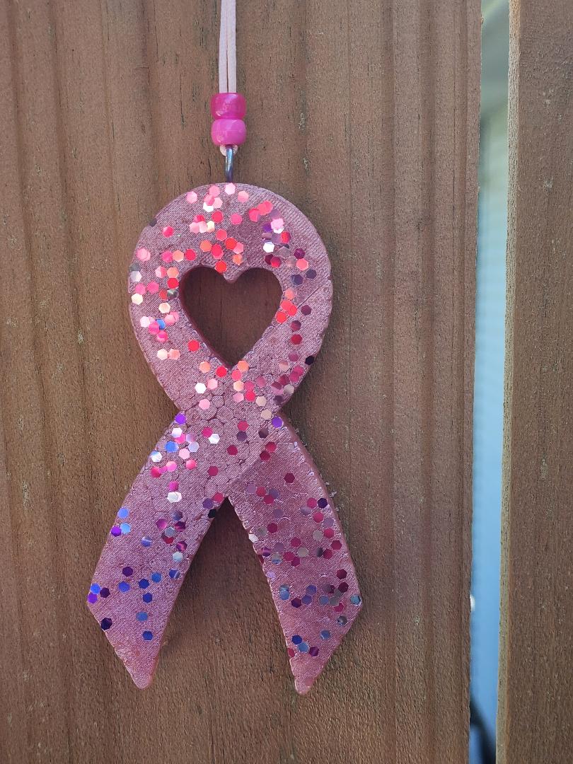 Awareness Ribbon with Glitter