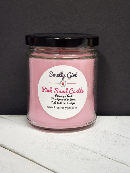 Pink Sand Castle Candle